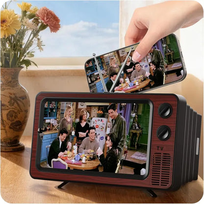 Premium Retro TV Smartphone Screen Magnifier | Foldable 3D HD Display Stand 📺✨ LGZ