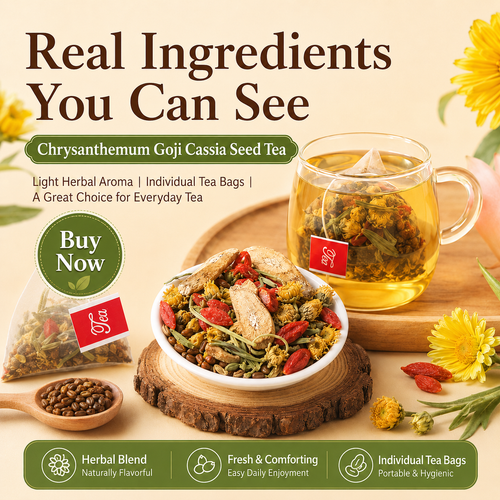 Chrysanthemum,Goji Berry & Cassia Seed Tea helps you get back to your peak performance-YOY