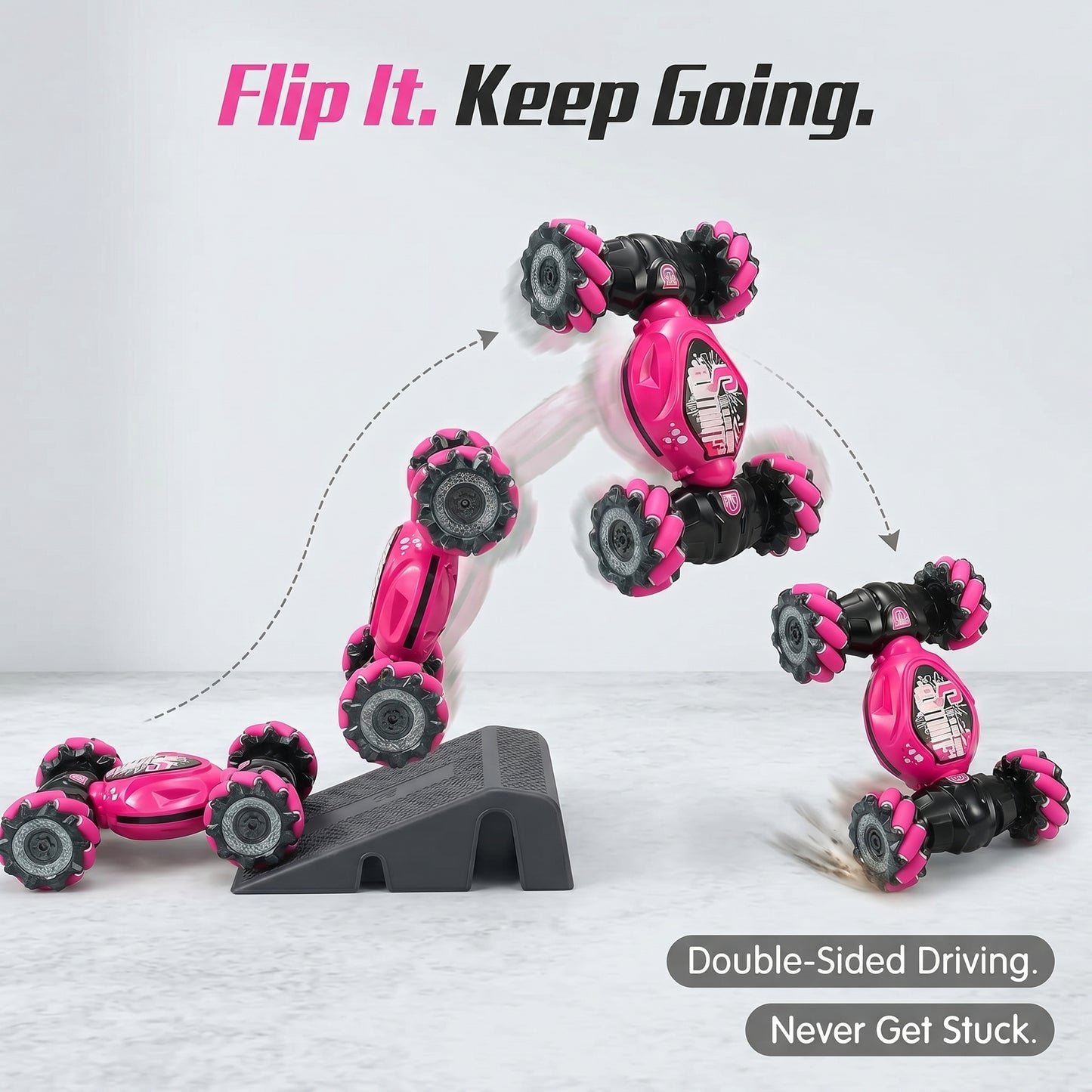 🚗Twist & Turn Gesture RC Car - No More Boring Toys! Dual Control Mode, All-Terrain Drift Stunt Car with Auto Demo & LED Light Show-AUX