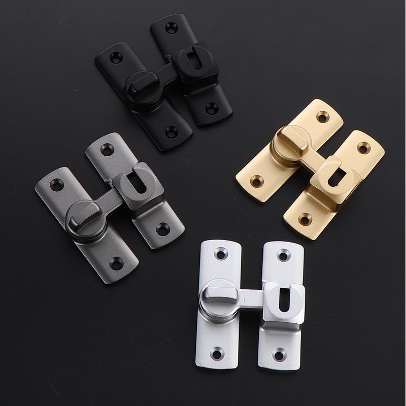 No Drilling Bolt Latch - Black - 3 Pack