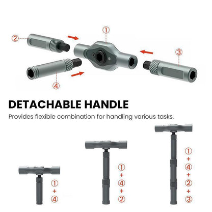 24-in-1 Multifunctional Screwdriver Set, Magnetic Design with Interchangeable Bits, Compact Portable Ratchet Screwdriver Kit, Household Repair Tool Box.-KPL