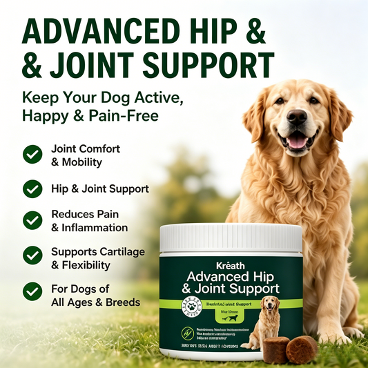 🐶 Advanced Strength Hip & Joint Chews | Pork Liver Flavor for Small & Medium Dogs-WBJ