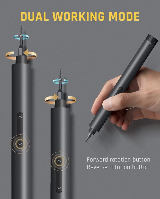 Mini Electric Screwdriver, Magnetic Storage Design, Repair Tool Kit for Phones, Cameras, Laptops, 3D Printers and More.-KPL