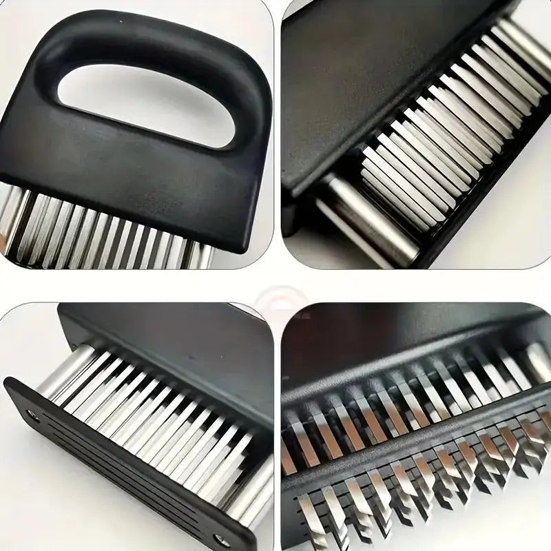 Premium 48-Blade Stainless Steel Meat Tenderizer – Transform Any Meat into a Melt-in-Your-Mouth Masterpiece! 🥩✨-DZT