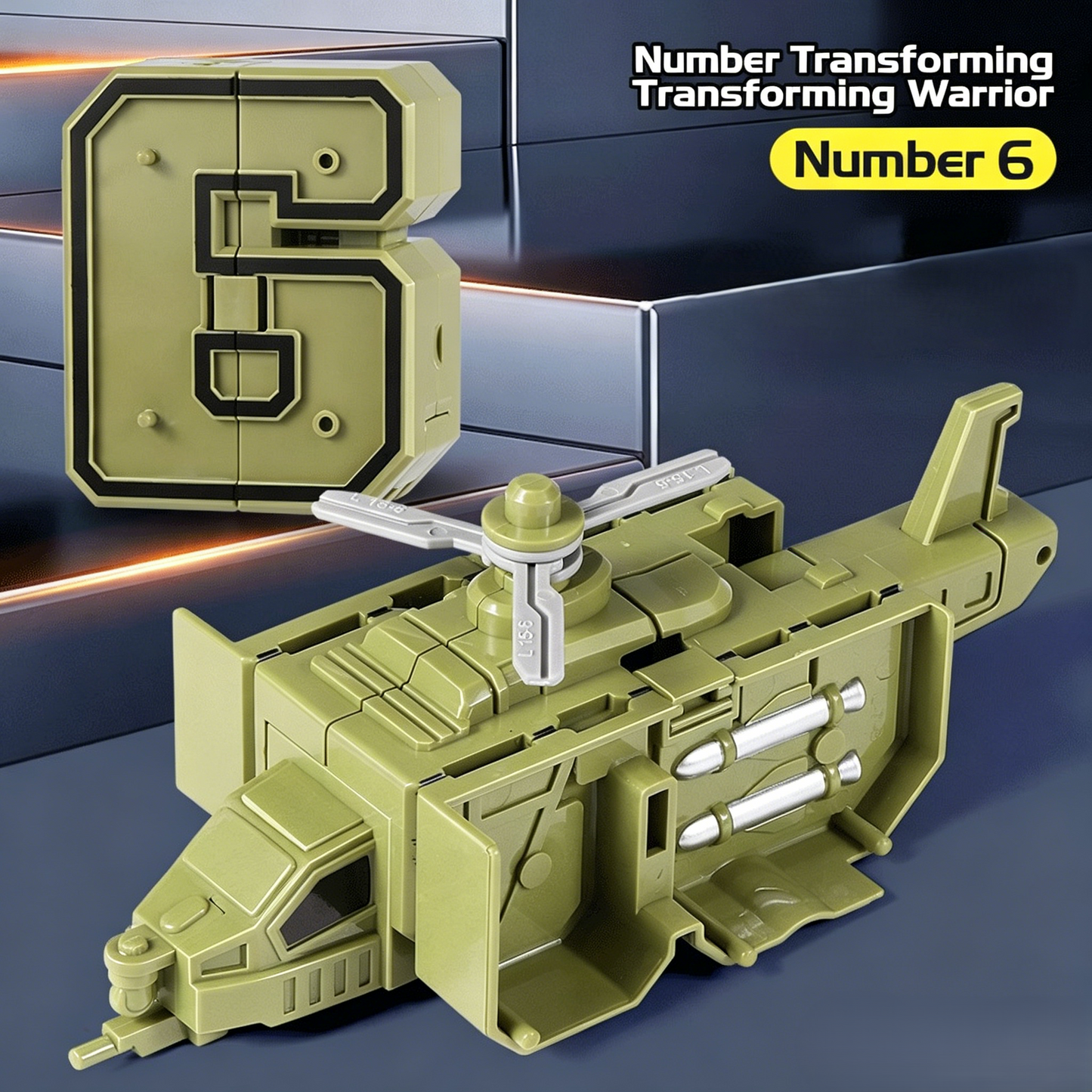🤖10-in-1 Number Transforming Robot Toy –🔢Numbers 0–9 each transform into a unique mini robot or vehicle mode-YOY
