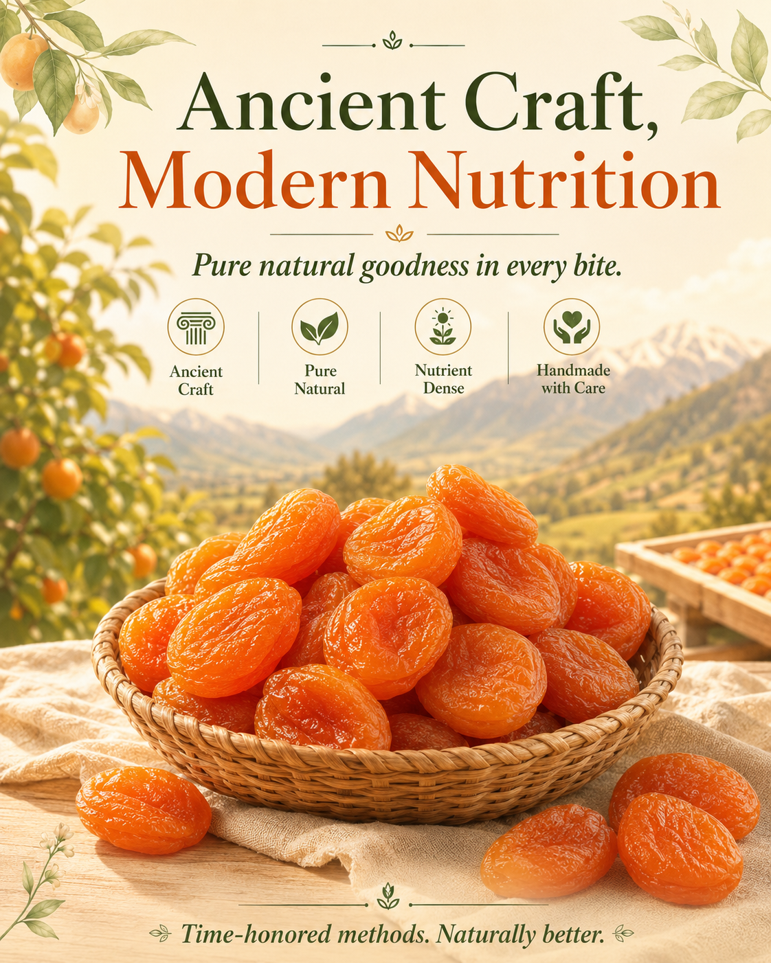 🍑Ancient 3-Steam 3-Dry Golden Apricots | Healthy Family Snack-WBJ