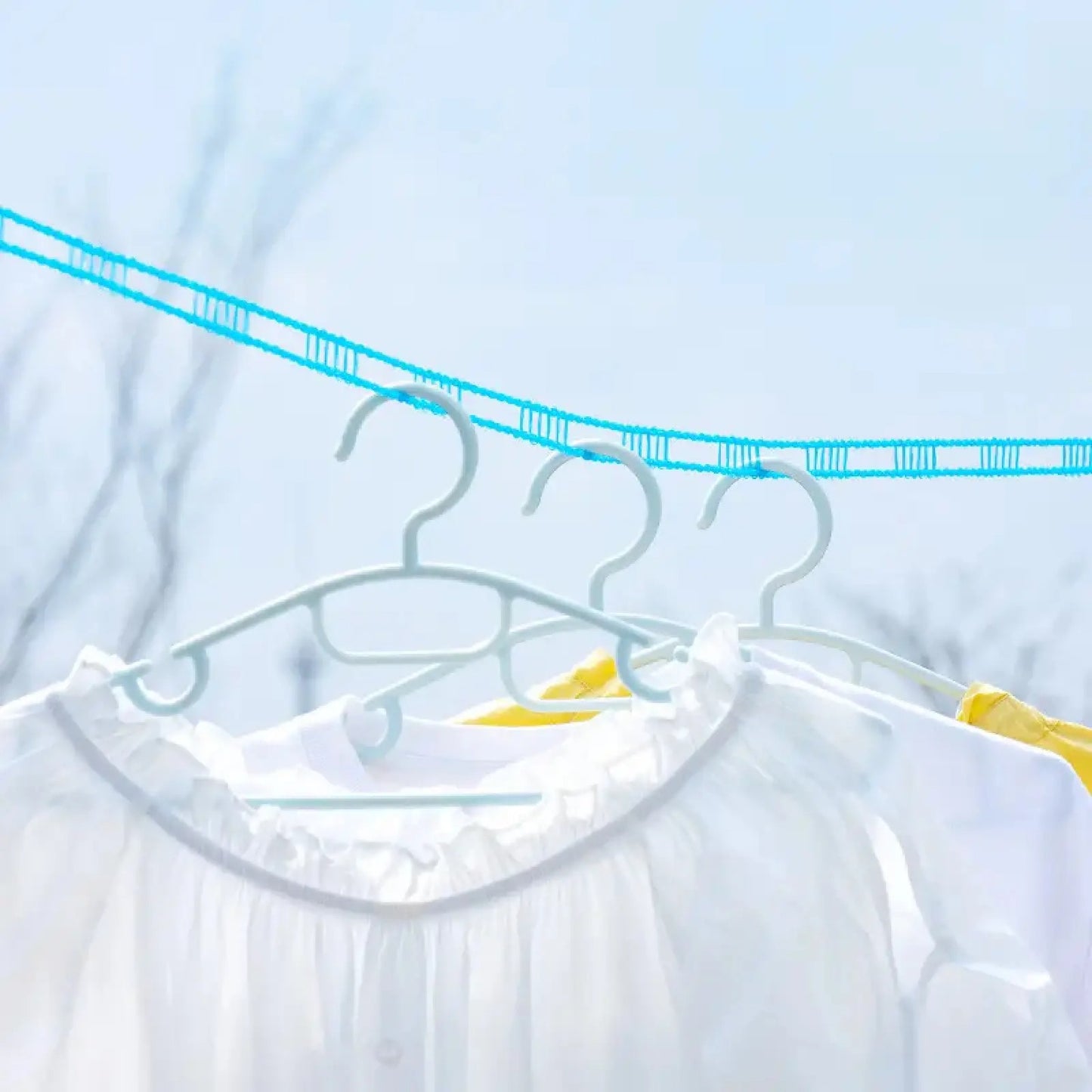 10M (32.8ft) Portable Windproof Clothesline | Retractable Fence-Style Non-Slip Drying Rope with Hooks for Outdoor, Travel, Camping & Home 🧺✨ LGZ
