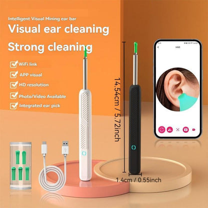 👶 No More Blind Scratching! See inside your kiddo's ears safely with this Smart HD Visual Ear Cleaner ✨ Say goodbye to cotton swabs! 🛑-QZZ