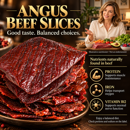 Premium Angus Sirloin Beef Jerky — Protein-Packed, Bold Flavor, Satisfying Chew-HJY