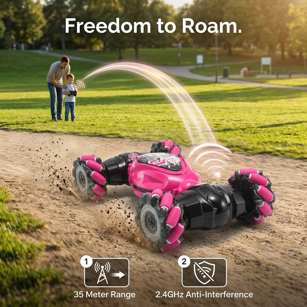🚗Twist & Turn Gesture RC Car - No More Boring Toys! Dual Control Mode, All-Terrain Drift Stunt Car with Auto Demo & LED Light Show-AUX