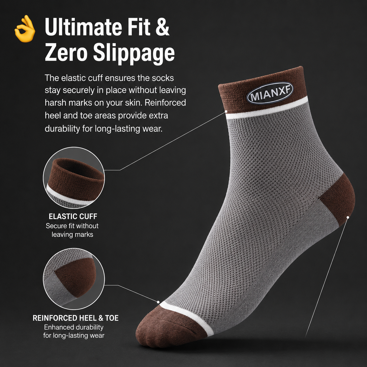 Mesh Breathable Mens Socks, Anti-Sweat Cool Summer Crew Socks, See-Through Mesh Sport Socks for Sweaty Feet 🧦✈️-QZZ