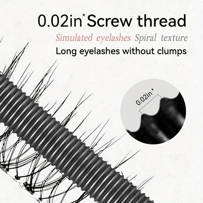 Steel tube spiral mascara, featuring a special spiral brush head made of steel – long-lasting and waterproof, providing 24-hour wear, easy to apply, and keeps each lash individually long and curled for an extended period. -AUX