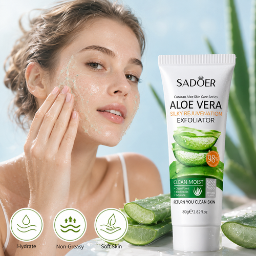 ✨ Gentle Aloe Face Exfoliator – Clear Dead Skin, Blackheads & Dullness-LT