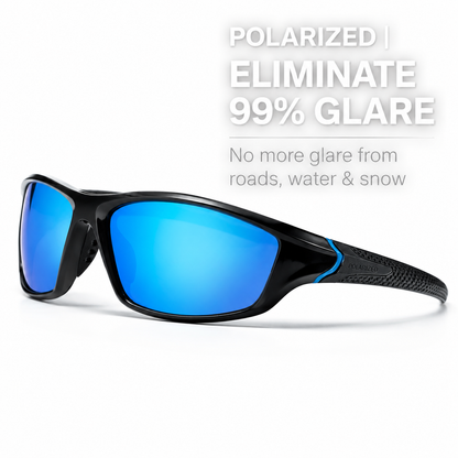 All-Weather Polarized Sports Sunglasses – Shatterproof PC Frame, 100% UV Block, No-Slip Fit for Running, Fishing & Driving-QZZ