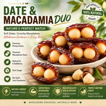 Premium Dates Stuffed with Macadamia Nuts-So delicious you can't stop eating-NEX