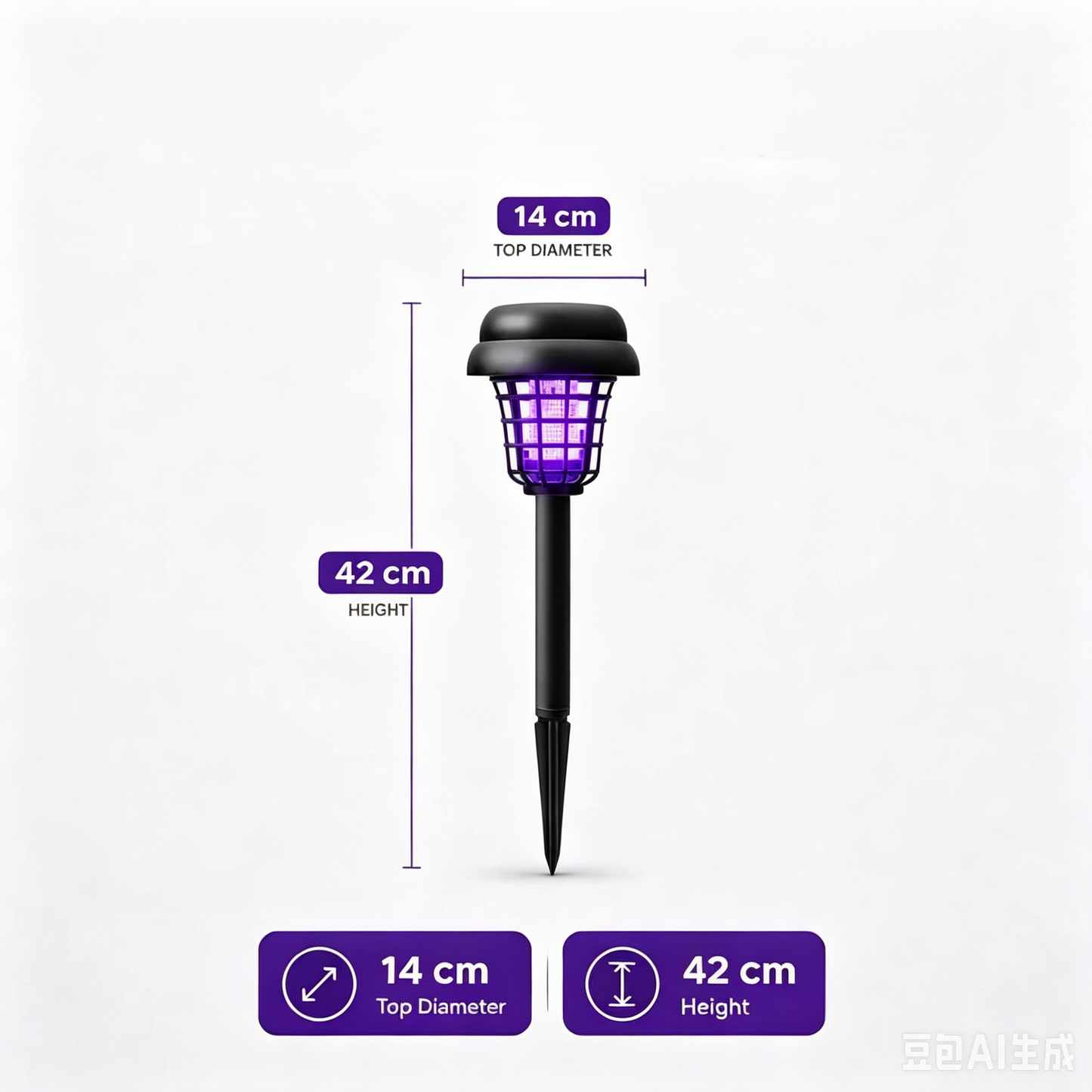 🚫🦟Solar Mosquito Killer Lamp – 2-in-1 UV Bug Zapper & LED Garden Light, Weatherproof, Auto On/Off, 0 Electricity Cost-AUX