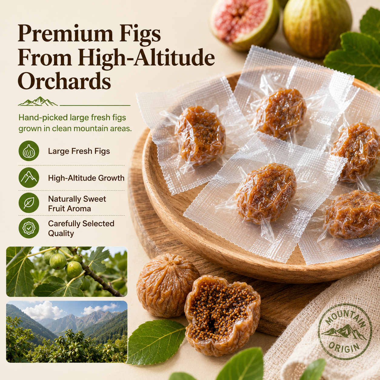 🌰Natural Sun-Dried Figs | No Added Sugar, Natural Gut & Vascular Healthy Snack-WBJ