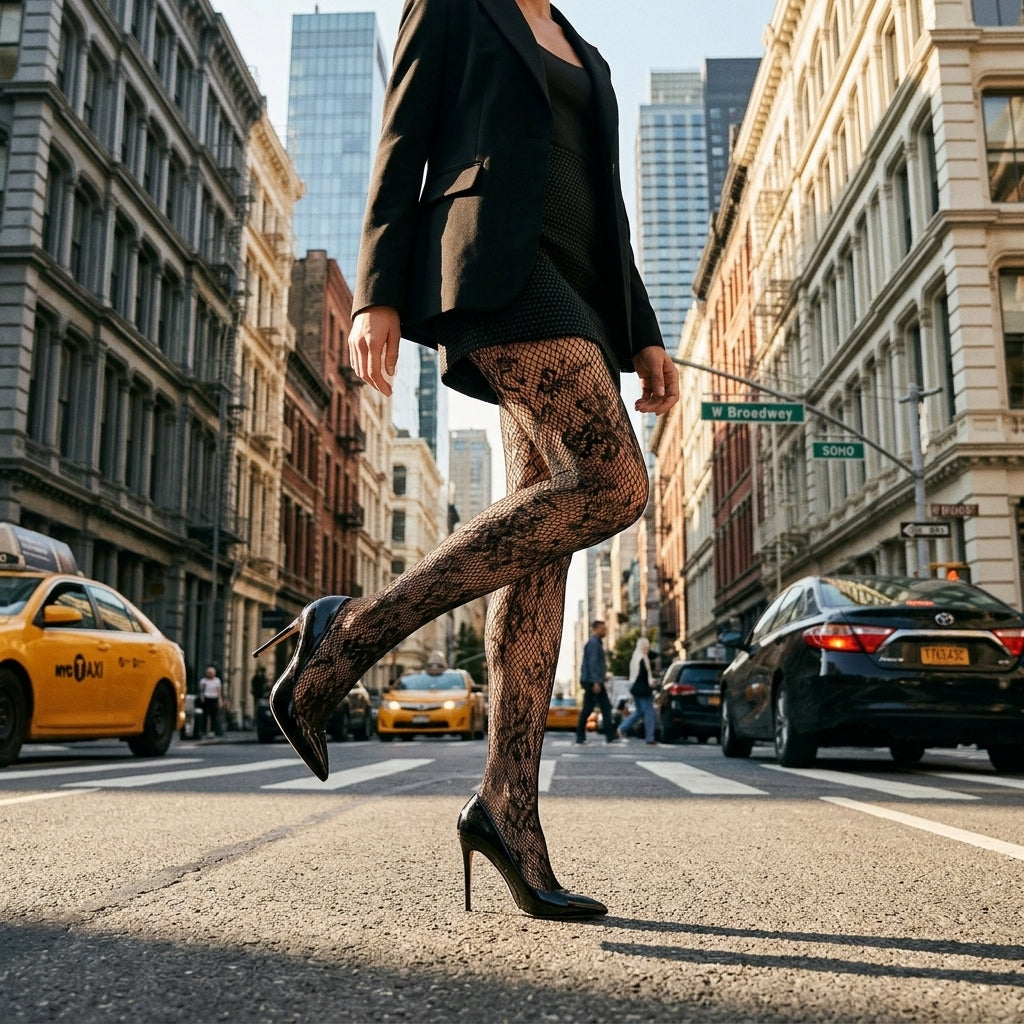 ✨Ultra-Durable Floral Lace Fishnets for Every Occasion 👠-DZT
