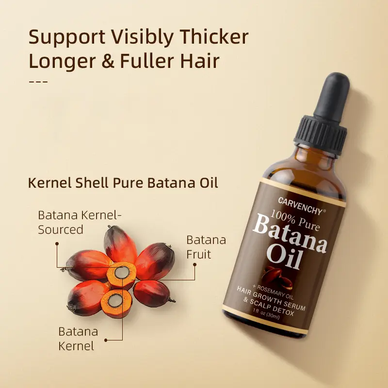 ✨ 100% Pure & Natural Batana Oil with Rosemary 🌿 Revitalizing Hair Growth Serum - Nourishes & Strengthens for Strong, Healthy Hair 👩‍🦰👨‍🦱 Unisex Formula | Perfect Father’s & Mother’s Day Gift 🎁-XLB