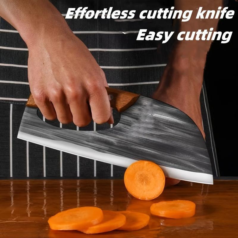 🔪[Buy 1 Get 1 FREE] Hand-Forged Carbon Steel Kitchen Knife Set - Ultra Sharp Cleaver & Boning Knife, Ergonomic Wooden Handle, Multi-Functional Meat & Vegetable Slicer for Home Cooking.-AUX