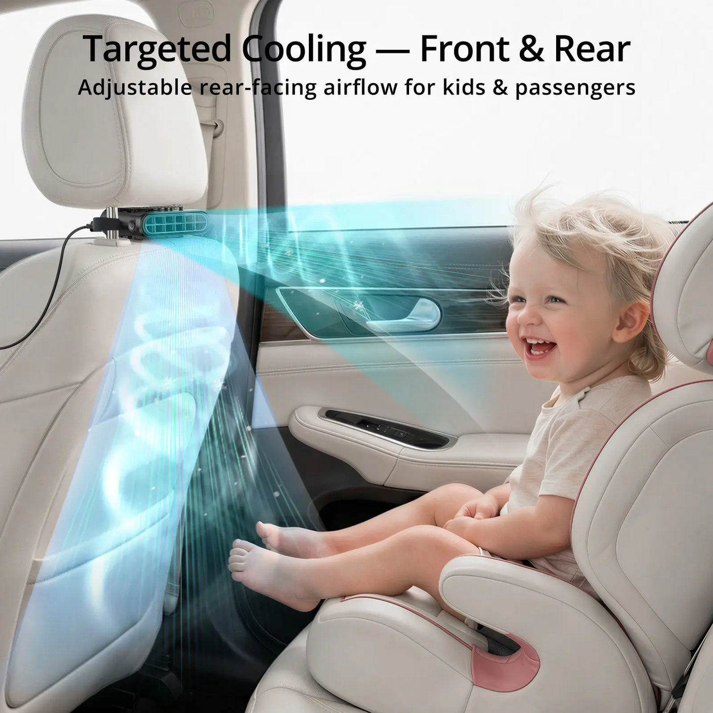 🔥 Car Seat Velcro Fan – Portable, Fully Adjustable, and Designed to Stay Firmly in Place for All Your Summer Drives-XLB
