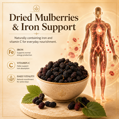 Organic-Style Dried Mulberries – Nutrient-Rich Superfood for Daily Nourishment & Balanced Living🍇-QZZ