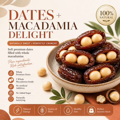 Premium Dates Stuffed with Macadamia Nuts-So delicious you can't stop eating-NEX