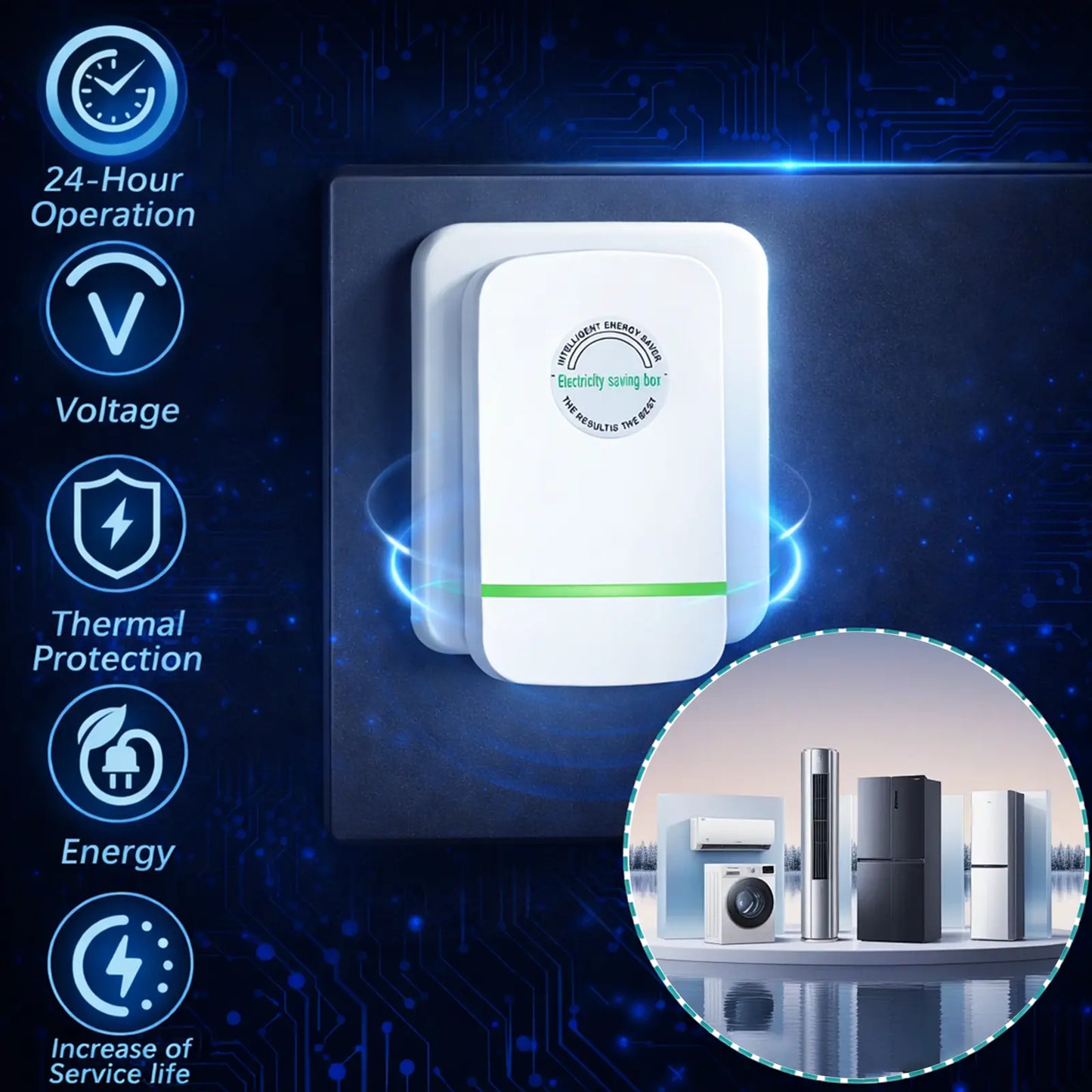 🔥Smart Energy Saver Box Instantly Cut Your Electric Bill⚡️US Plug Power Saving Device-YOY