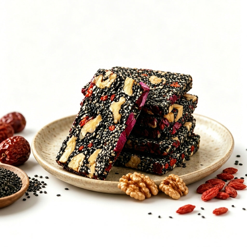 Five Black Nourishing Sesame Bars – Heart & Blood Sugar Friendly Healthy Snack-ZRT