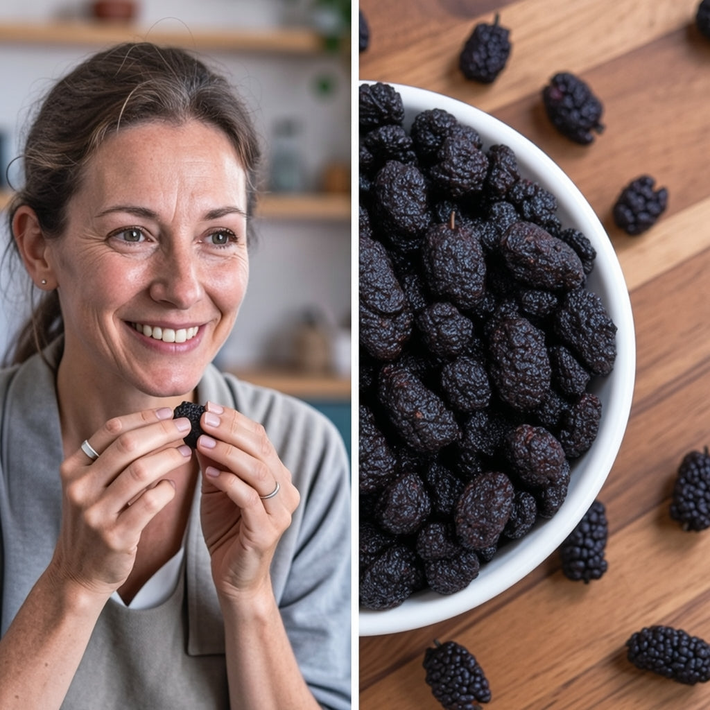 💯Natural, healthy, additive-free dried black mulberries🍇-XXS