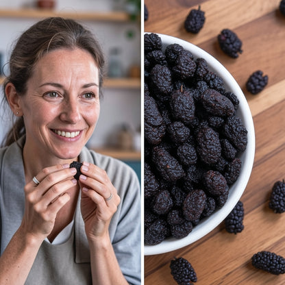 💯Natural, healthy, additive-free dried black mulberries🍇-XXS