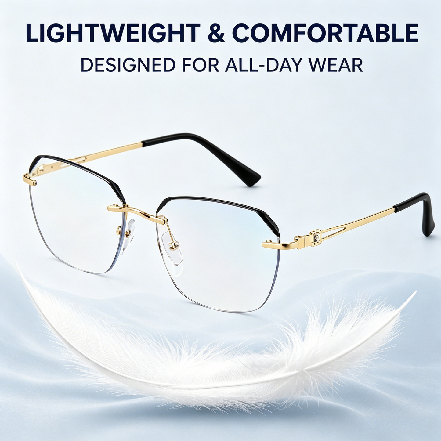 👓 Smart Zoom Reading Glasses | Progressive Multi-Focus, Blue Light Blocking, Anti-Fatigue-LT