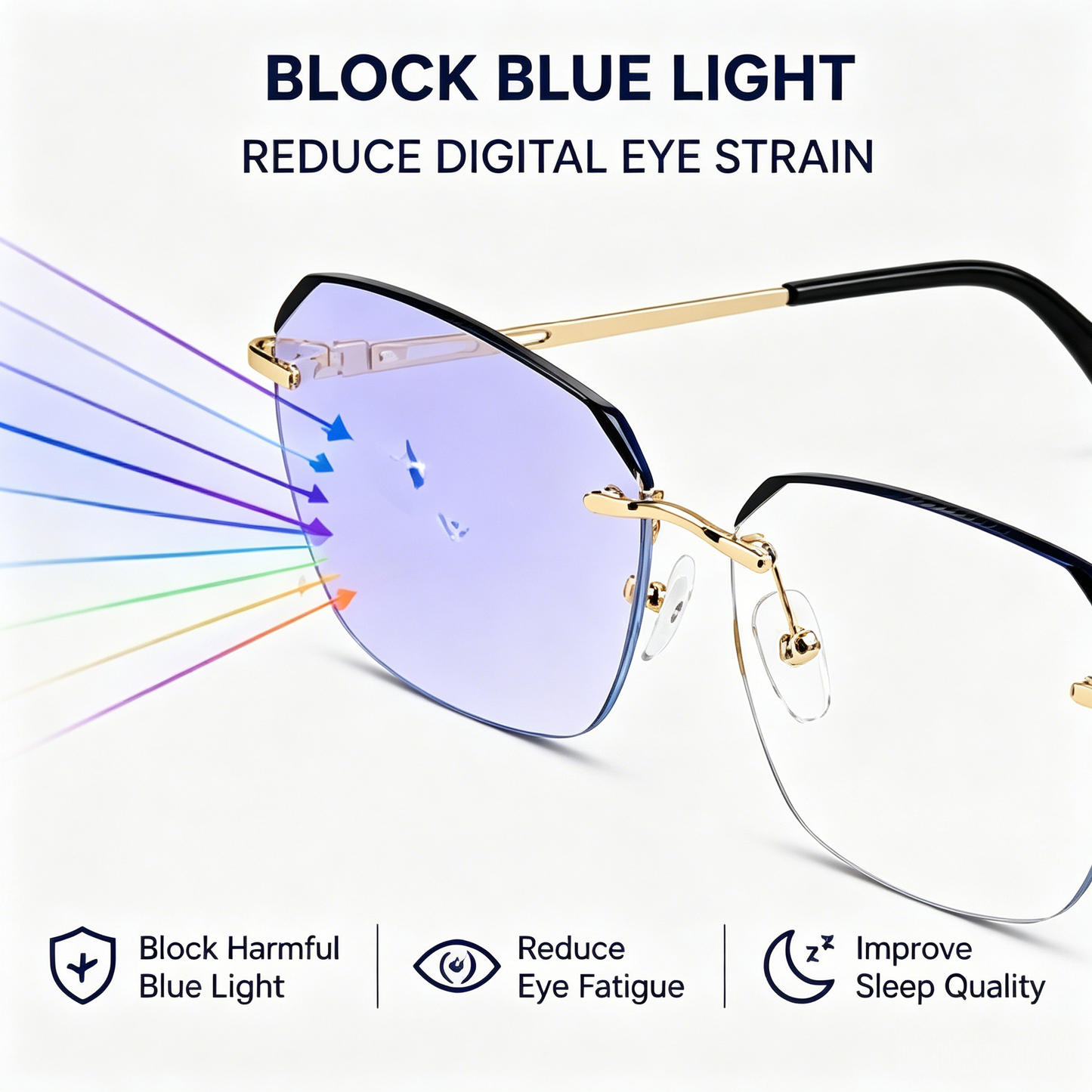 👓 Smart Zoom Reading Glasses | Progressive Multi-Focus, Blue Light Blocking, Anti-Fatigue-LT