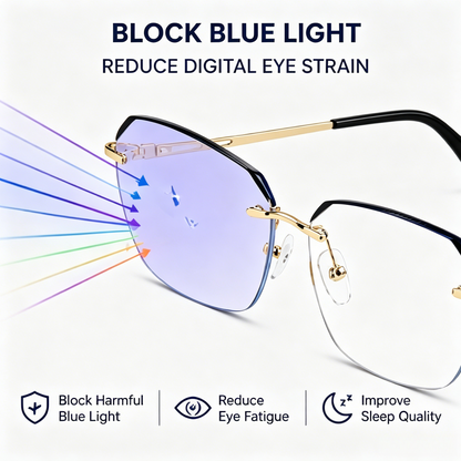 👓 Smart Zoom Reading Glasses | Progressive Multi-Focus, Blue Light Blocking, Anti-Fatigue-LT