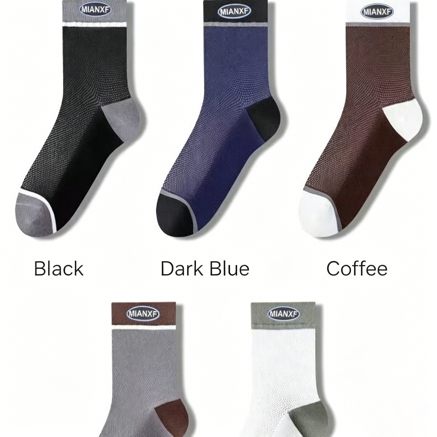 Mesh Breathable Mens Socks, Anti-Sweat Cool Summer Crew Socks, See-Through Mesh Sport Socks for Sweaty Feet 🧦✈️-QZZ