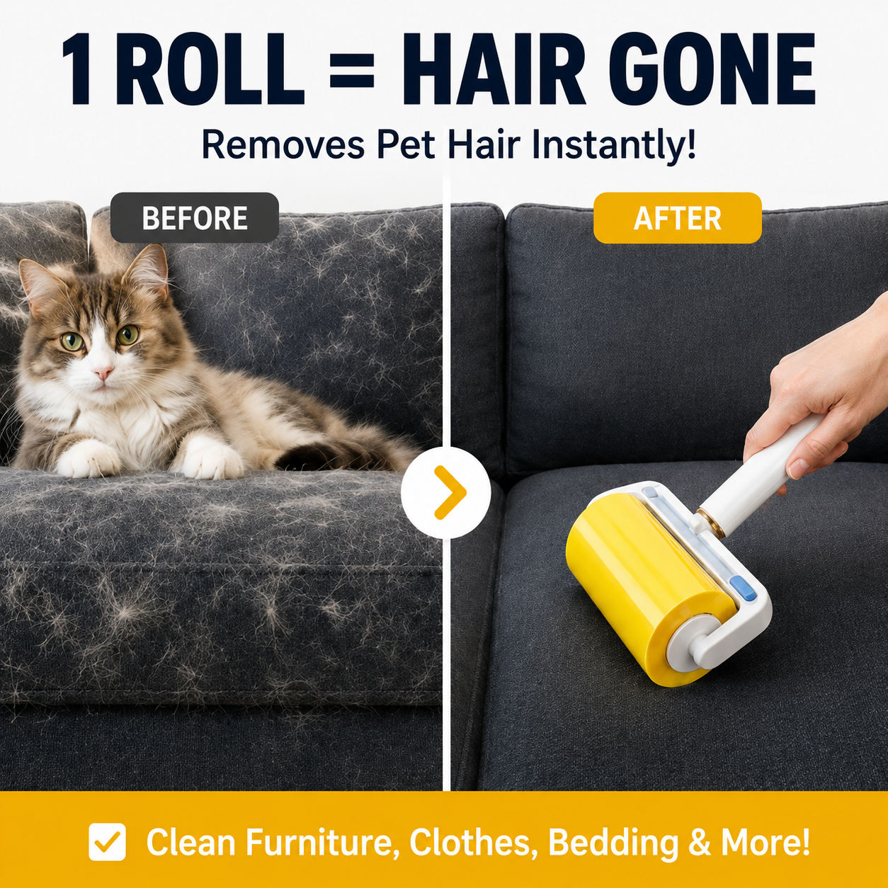 ✨Strong Adhesive Lint Roller Portable Pet Fur Dust Removal Tool-LT