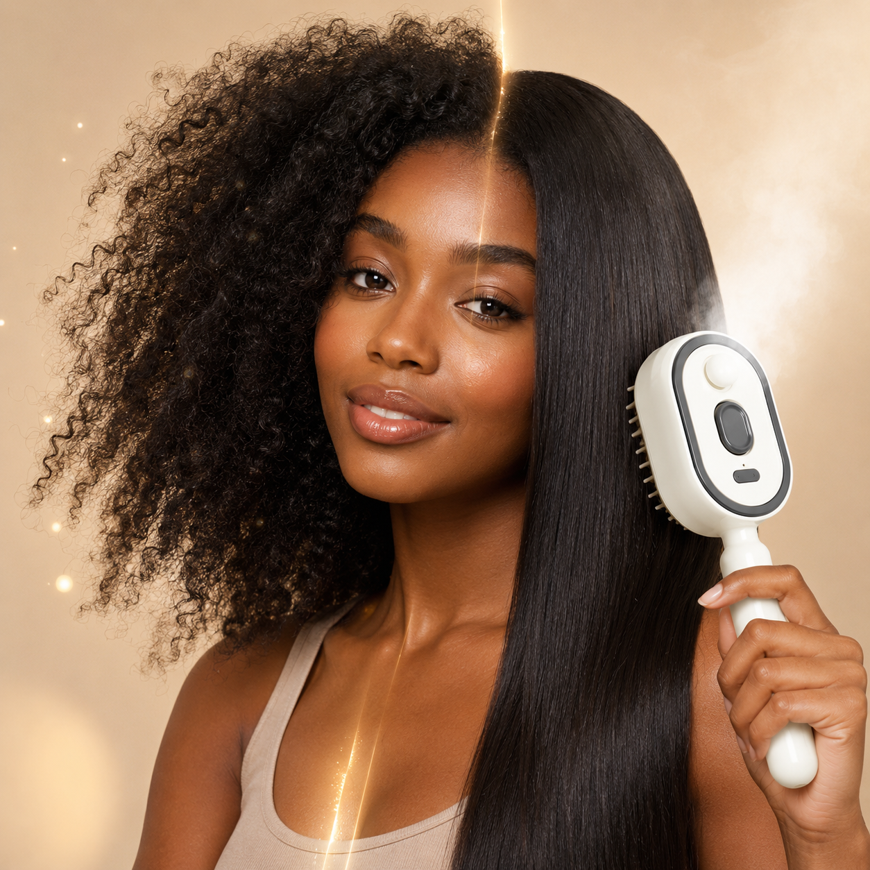 ✨ Electric Spray Air Cushion Massage Comb 🧹 Self-cleaning & Anti-tangle | 💧 Essential Oil Mist Hair Care ⚡ Anti-static Volumizing Aromatherapy Comb.-AUX
