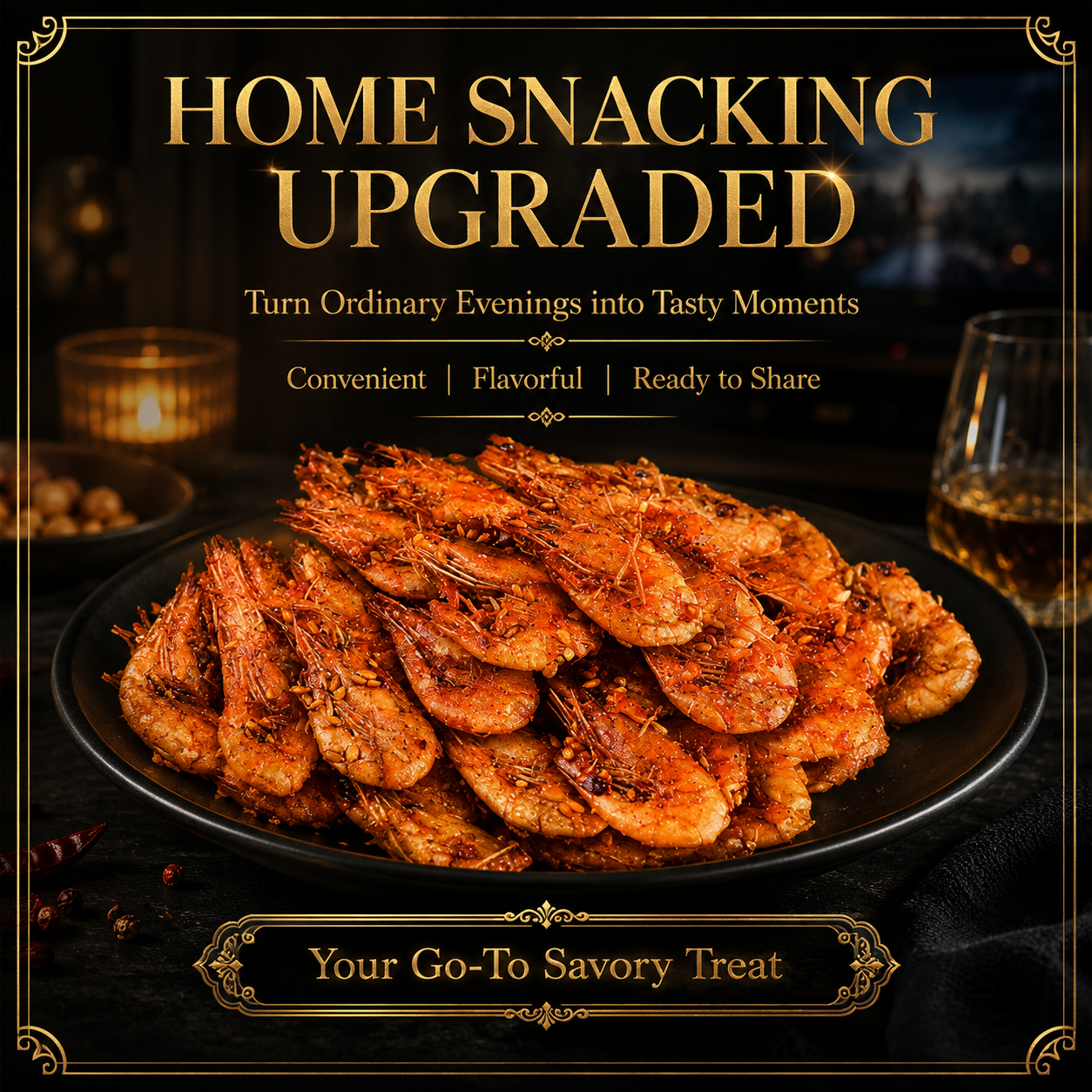 Spicy Crispy Sea Shrimp – Premium Ready-To-Eat Seafood Snack-ZRT