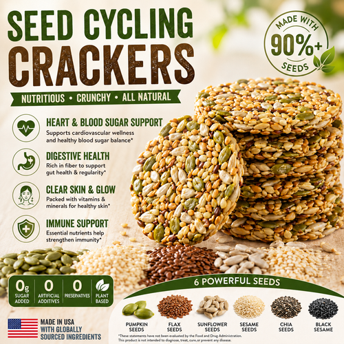 😋Extra Large & Extra Thick Seed Cycling Crisps- 🍃Look after your cardiovascular and blood sugar health.-AUX