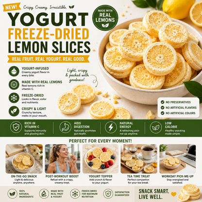 Yogurt Freeze-Dried Citrus Slices Crispy. Creamy. Naturally Delicious-SUY