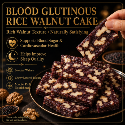 Sugar-Free Black Glutinous Rice Walnut Cake | Support Healthy Blood Sugar, Heart & Better Sleep-ZRT