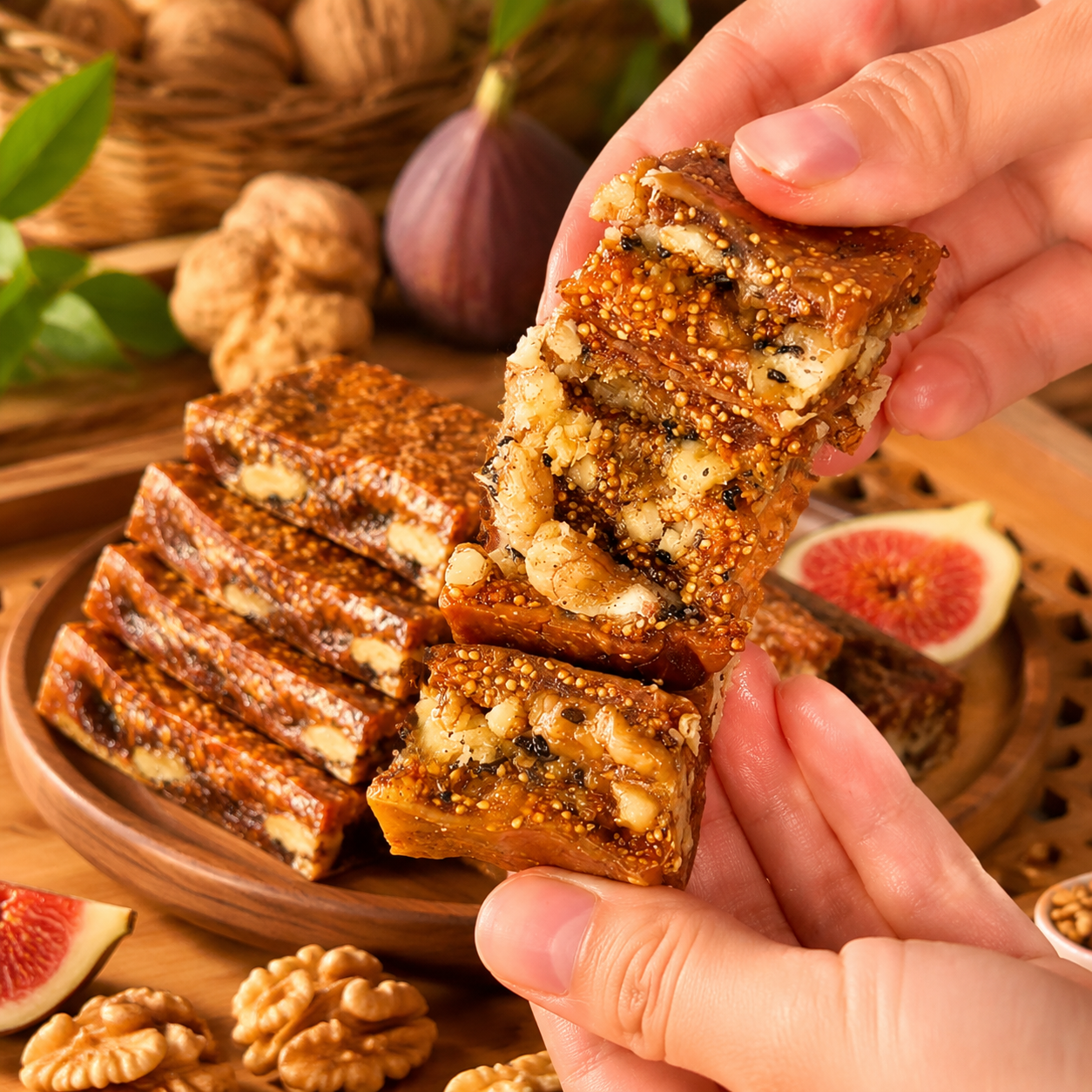 Fig & Walnut Healthy Snack Bars | High Fiber Natural Treat-SUY