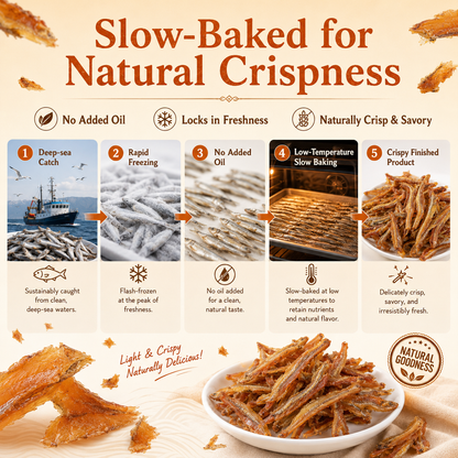🌊Wild-Caught Crispy Small Silver Fish – High Protein, High Calcium, Slow-Baked & No Added Oil-AUX