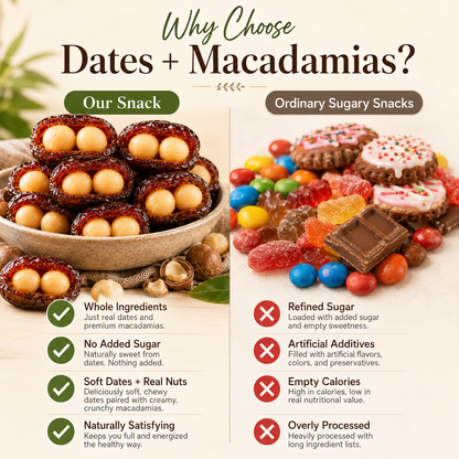 Dates Stuffed with Macadamia Nuts 🌴🥜｜Soft Chewy Crunchy｜No Added Sugar Natural Snack-ZRT