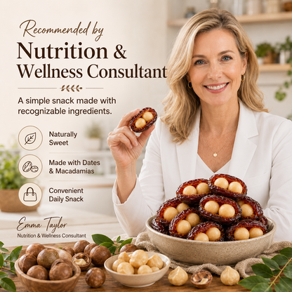 Dates Stuffed with Macadamia Nuts 🌴🥜｜Soft Chewy Crunchy｜No Added Sugar Natural Snack-ZRT