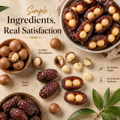 Dates Stuffed with Macadamia Nuts 🌴🥜｜Soft Chewy Crunchy｜No Added Sugar Natural Snack-ZRT