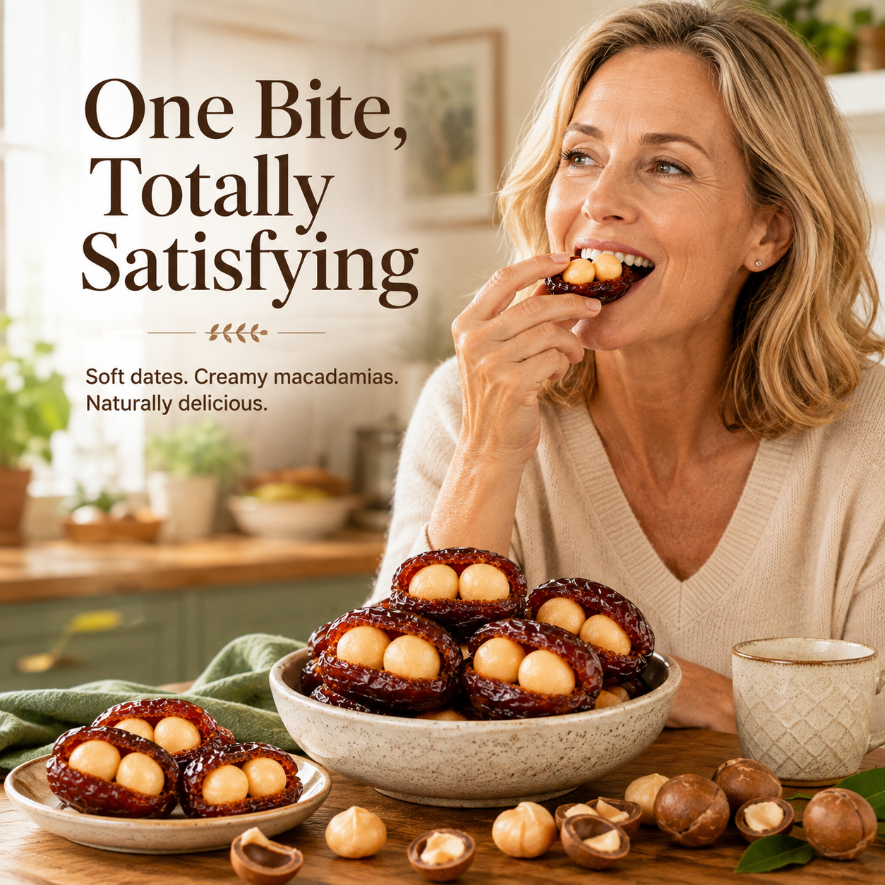 Dates Stuffed with Macadamia Nuts 🌴🥜｜Soft Chewy Crunchy｜No Added Sugar Natural Snack-ZRT