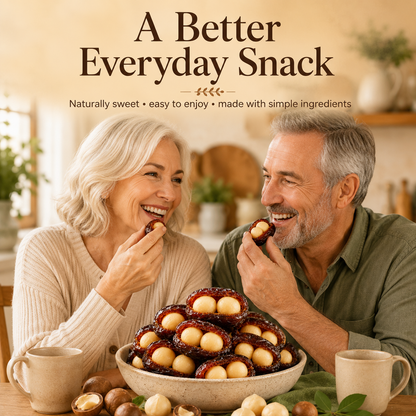 Dates Stuffed with Macadamia Nuts 🌴🥜｜Soft Chewy Crunchy｜No Added Sugar Natural Snack-ZRT