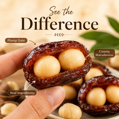 Dates Stuffed with Macadamia Nuts 🌴🥜｜Soft Chewy Crunchy｜No Added Sugar Natural Snack-ZRT
