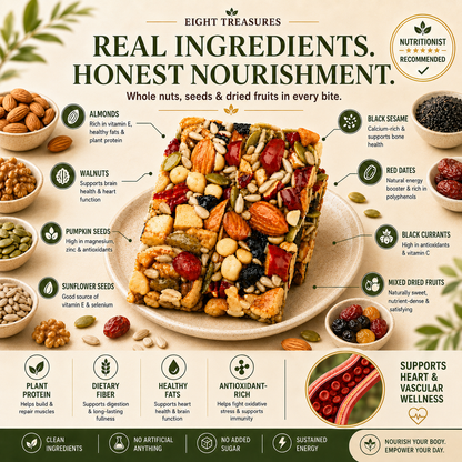 Premium Eight Treasures Nut Cake – Daily Nutrition for Heart & Vascular Wellness-HJY